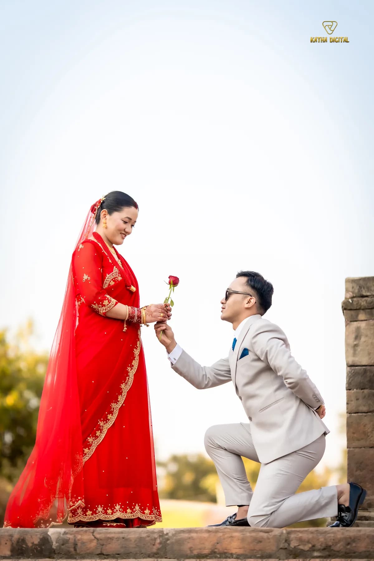 Red Saree Proposal