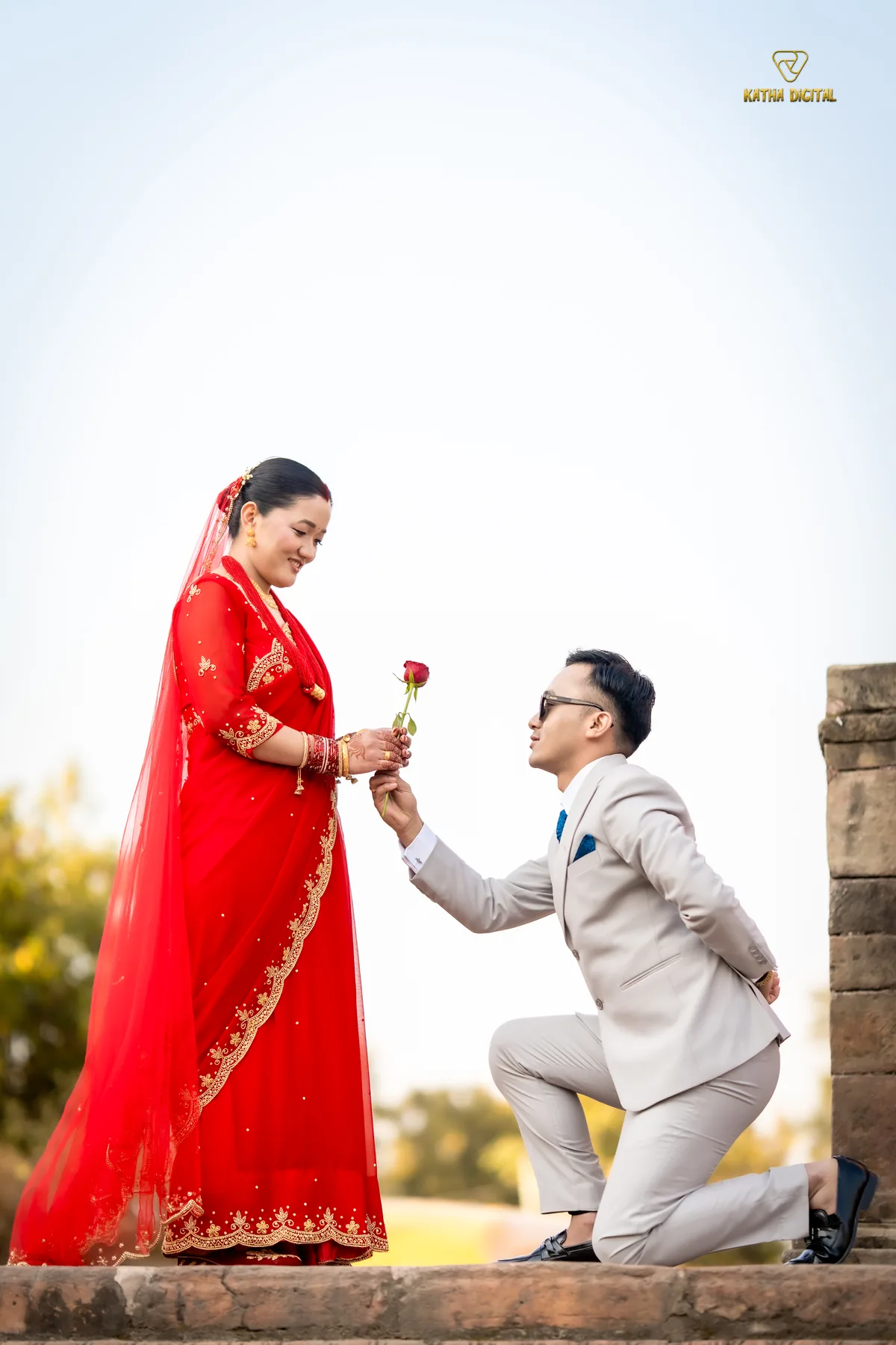 Red Saree Proposal
